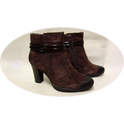 Botki damskie w kolorze bordo obcas 8,5cm nr.37