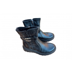 Botki czarne skórzane obc.4cm nr.37