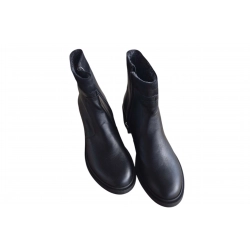 Botki damskie ze skóry czarny obc.6cm nr.37