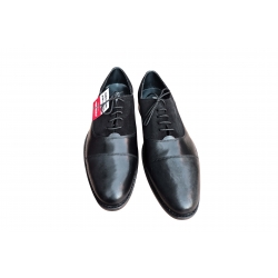 Skórzane półbuty Moskała czarne męskie nr 43