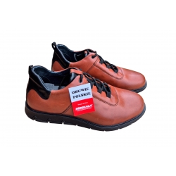 skórzane buty Traperowe Moskała Brązowe tęg G nr.42