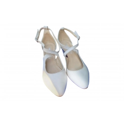 Sandały damskie ze skóry ecru obcas 6cm nr.37