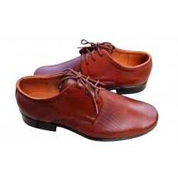 Eleganckie skórzane półbuty Moskała brązowe tęg G nr.37