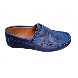 Wygodne skórzane półbuty dziecięce niebieskie tęg G nr.33