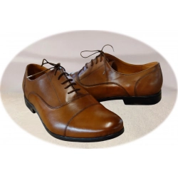 Męskie skórzane półbuty brązowe tęg G nr.39