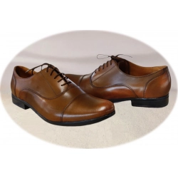 Męskie skórzane półbuty brązowe tęg G nr.40