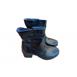 Botki czarne skórzane ob.6cm nr.37