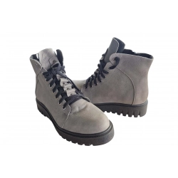 Botki damskie ze skóry popiel obc.3cm nr.37