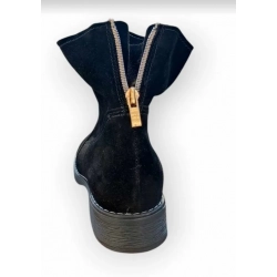 Skórzane  botki na bardzo szeroką stopę i łydkę teg H  NR 38