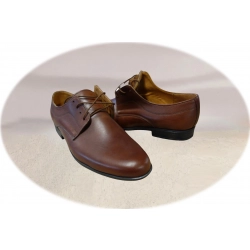 Wygodne skórzane półbuty ciemny brąz tęg G nr.40