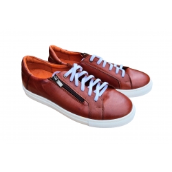 skórzane półbuty sportowe  Brązowe tęg G nr.41