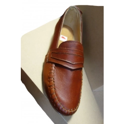 Mokasyny damskie brąz koturn 2,5cm nr.39