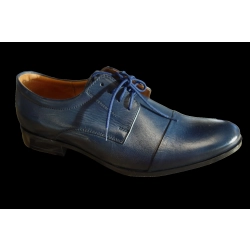 Skórzane półbuty granatowe tęg G nr.40