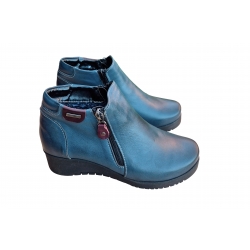 Botki popielate skórzane obc.4cm nr.37