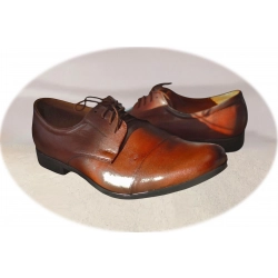Skórzane półbuty brązowe tęg G nr.45