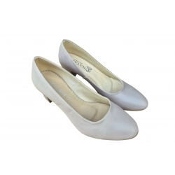 Czółenka damskie ze skóry cappucino obc.6cm nr.37