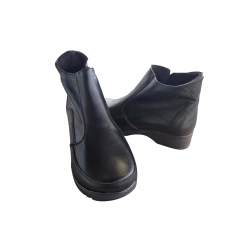 Botki damskie ze skóry czarny obc.4 cm nr.40