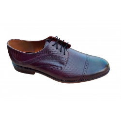 Eleganckie skórzane półbuty Moskała Brązowe tęg G nr.41