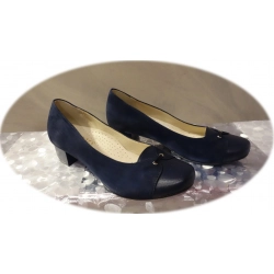 Czółenka damskie granat obcas 5cm nr.36
