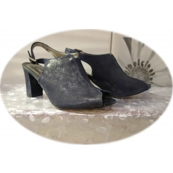 Sandały damskie granatowe obcas 7,5 cm 37