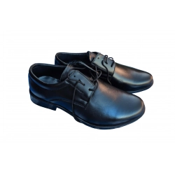 Eleganckie skórzane półbuty Moskała czarne tęg G nr.40