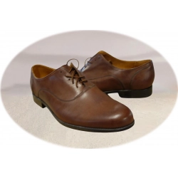 Klasyczne skórzane półbuty brązowe tęg G nr.45