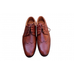 Wygodne skórzane półbuty dziecięce brązowe tęg G nr.34