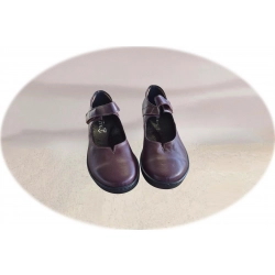 Czółenka damskie ze skóry bordowe obc.5 cm nr.37