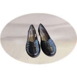 Czółenka damskie ze skóry czarne obc.5 cm nr.41