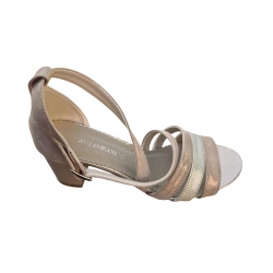 Sandały damskie skórzane beżowe obc.6 cm nr.37