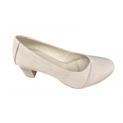 Czółenka damskie ze skóry cappucino obc.6cm nr.37