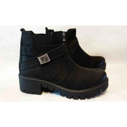 Botki  damskie czarny  traper teg G/12  36