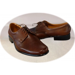 Skórzane półbuty brązowe tęg G nr.45