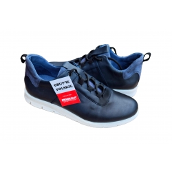 skórzane półbuty sportowe Moskała granatowe tęg G nr.42