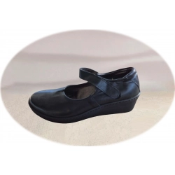 Czółenka damskie ze skóry czarne obc.5 cm nr.37