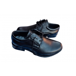 Eleganckie skórzane półbuty Moskała czarne tęg G nr.40