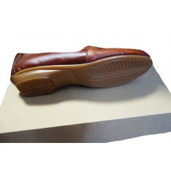 Mokasyny damskie brąz koturn 2,5cm nr.39