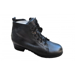 Bardzo szerokie botki czarne skórzane ob.4cm nr.45