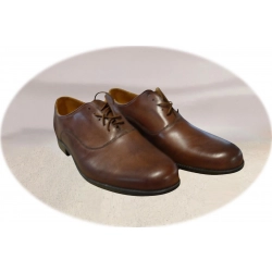Klasyczne skórzane półbuty brązowe tęg G nr.45