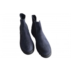 Botki damskie ze skóry popiel obc.4cm nr.37