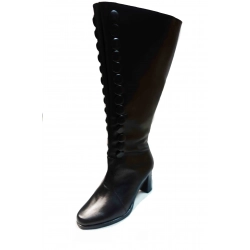 Skórzane  kozaki  szeroka cholewka obwód 46 cm nr37