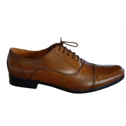 Męskie skórzane półbuty brązowe tęg G nr.40
