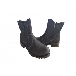 Botki damskie ze skóry czarny obc.4cm nr.41