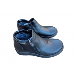 Botki czarne skórzane obc.3cm nr.37