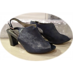 Sandały damskie granatowe obcas 7,5 cm 37