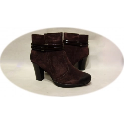 Botki damskie w kolorze bordo obcas 8,5cm nr.37