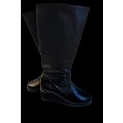 Skórzane kozaki obwód  47 cm koturn 5,5 cm nr 38