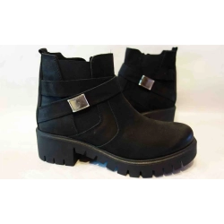 Botki  damskie czarny  traper teg G/12  36