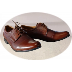 Skórzane półbuty brązowe tęg G nr.40