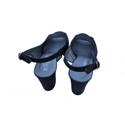 Skórzane czarne sandały obcas 7cm nr.37